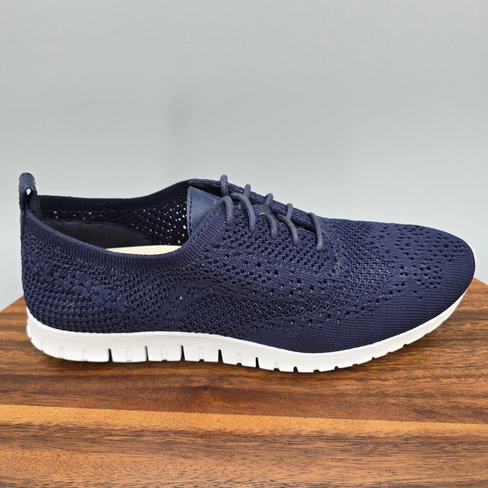 Cole Haan Zerogrand Shoes Womens 9 B Navy Stitchlite Knit Comfort Oxfords